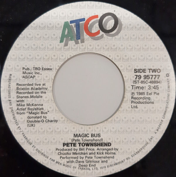 Pete Townshend : Give Blood (7", Single)