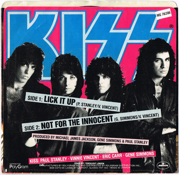 Kiss : Lick It Up (7", Single)