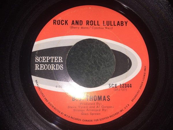 B.J. Thomas : Rock And Roll Lullaby (7", Single)