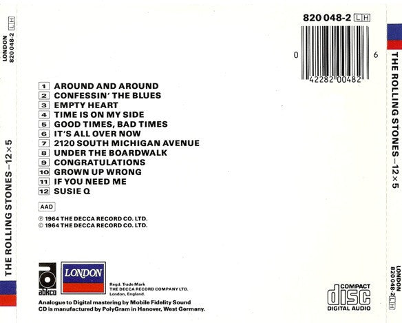 The Rolling Stones : 12 X 5 (CD, Album, Mono, RE, RM)