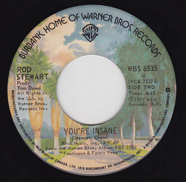 Rod Stewart : Hot Legs (7", Single)