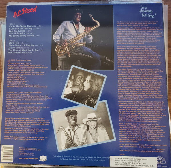A.C. Reed : I'm In The Wrong Business (LP, Album)