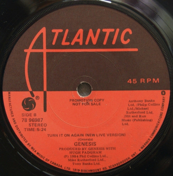 Genesis : Illegal Alien (7", Single, Promo)