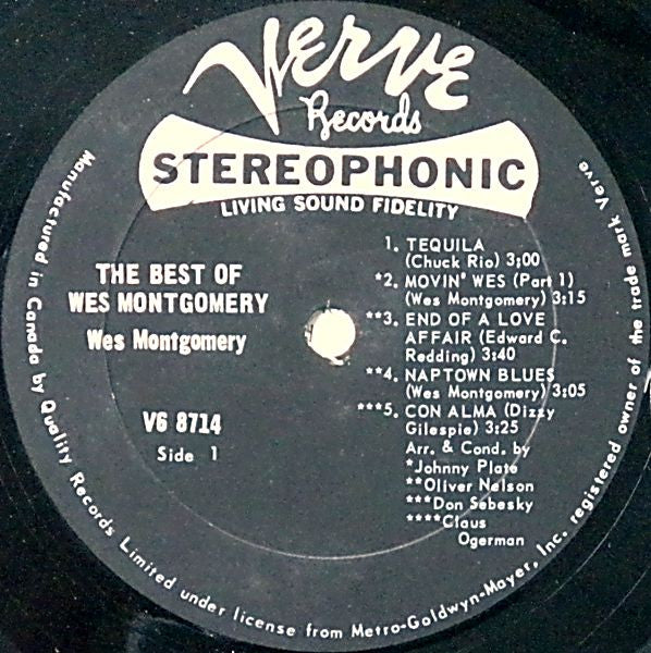 Wes Montgomery : The Best Of Wes Montgomery (LP, Comp)