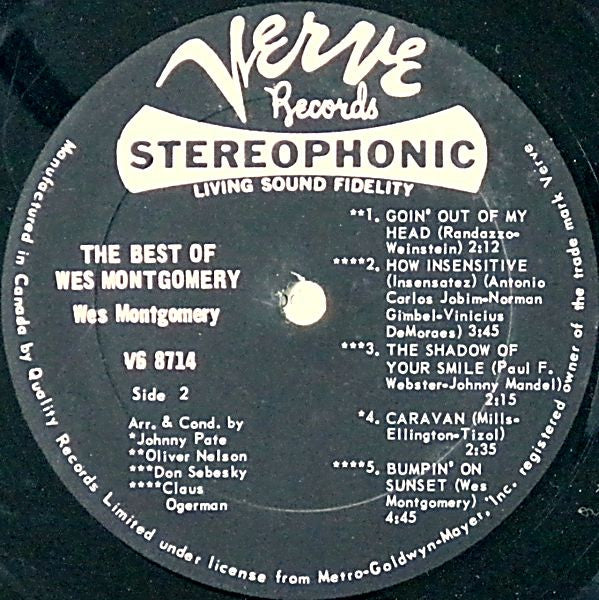 Wes Montgomery : The Best Of Wes Montgomery (LP, Comp)