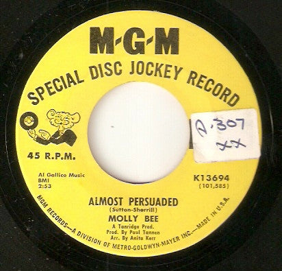 Molly Bee : Heartbreak U.S.A. (7", Promo)