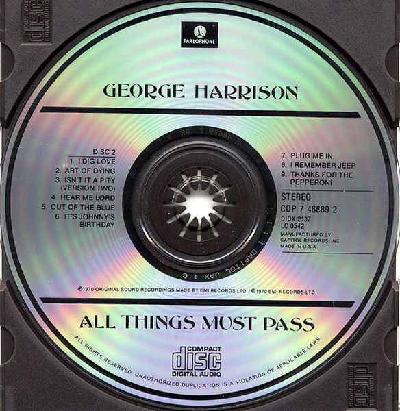 George Harrison : All Things Must Pass (2xCD, Album, RE)
