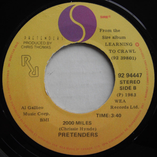 The Pretenders : Middle Of The Road (7")