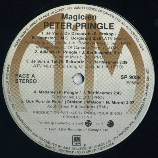 Peter Pringle : Magicien (LP, Album)