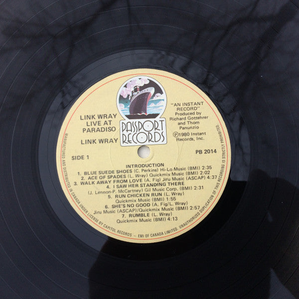 Link Wray : Link Wray Live At The Paradiso (LP, Album)