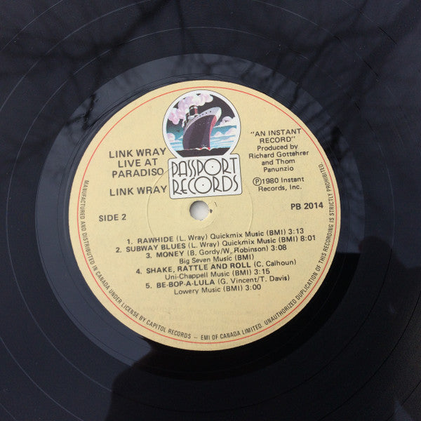 Link Wray : Link Wray Live At The Paradiso (LP, Album)
