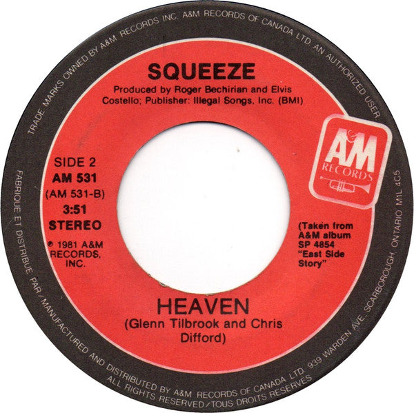 Squeeze (2) : Tempted (7", Single)