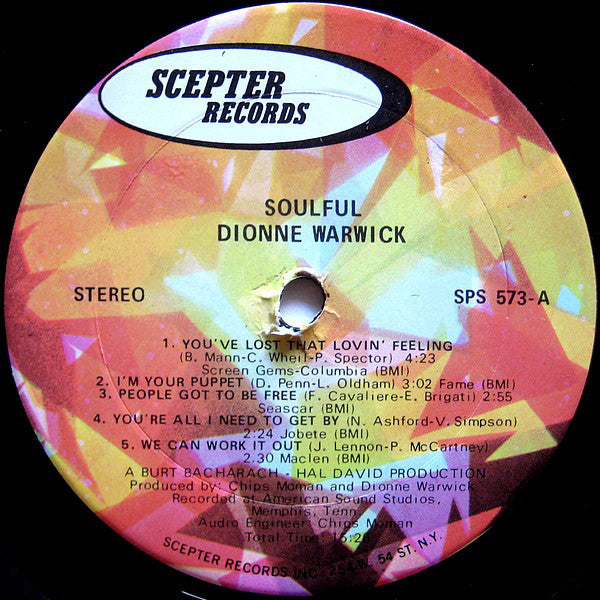 Dionne Warwick : Soulful (LP, Album, RP)