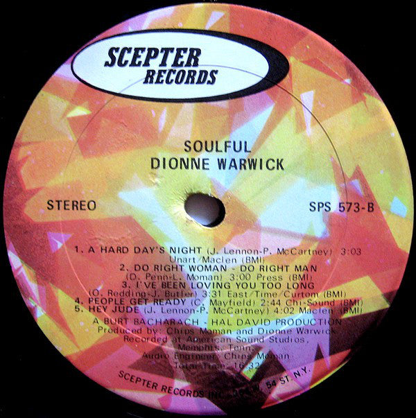 Dionne Warwick : Soulful (LP, Album, RP)