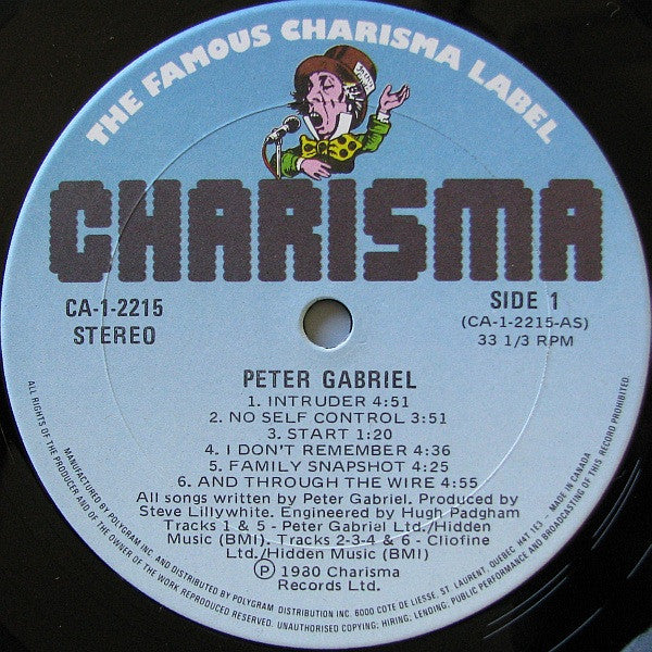 Peter Gabriel : Peter Gabriel (LP, Album)