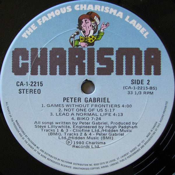 Peter Gabriel : Peter Gabriel (LP, Album)