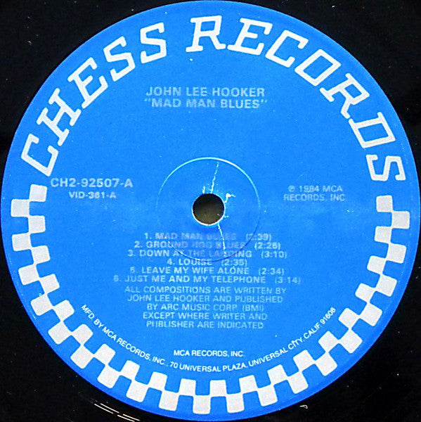 John Lee Hooker : Mad Man Blues (2xLP, Comp, RE)