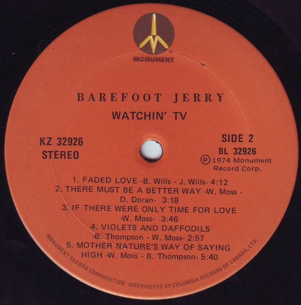 Barefoot Jerry : Watchin' TV (LP, Album)