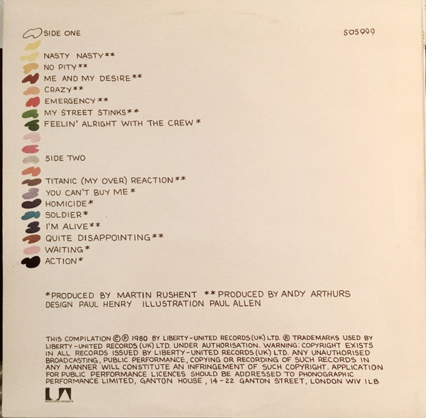 999 : The 999 Singles Album (LP, Comp)