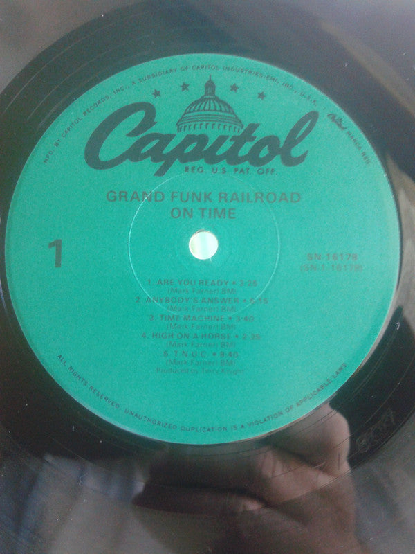 Grand Funk Railroad : On Time (LP, Album, RE)