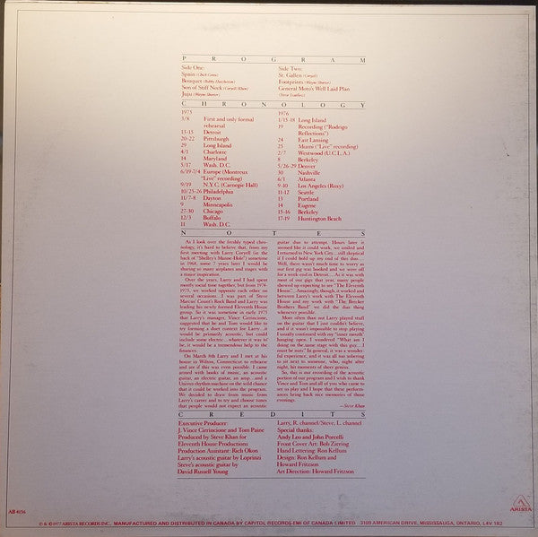 Larry Coryell / Steve Khan : Two For The Road (LP, Album)