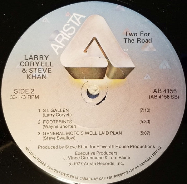 Larry Coryell / Steve Khan : Two For The Road (LP, Album)
