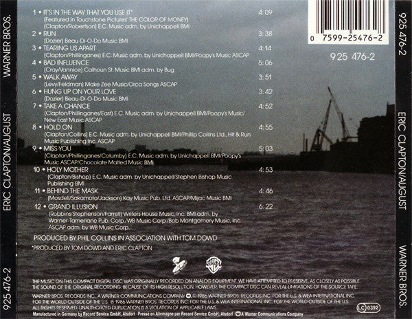 Eric Clapton : August (CD, Album, Sil)