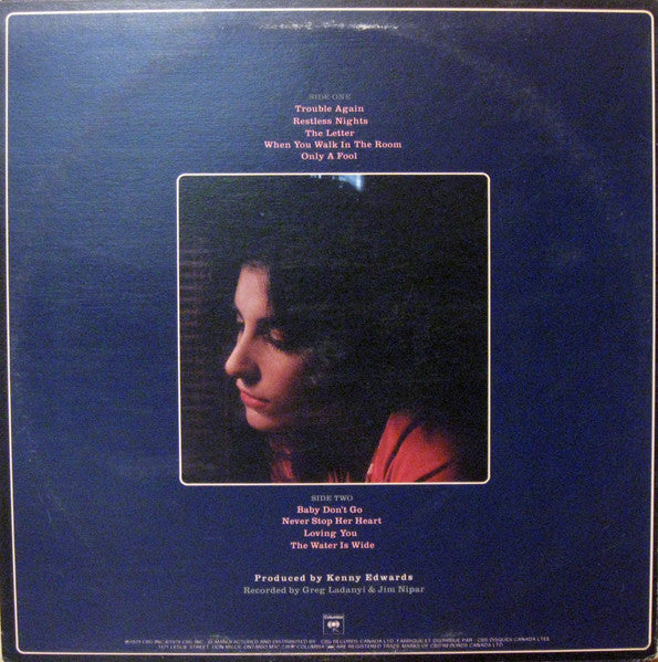 Karla Bonoff : Restless Nights (LP, Album)