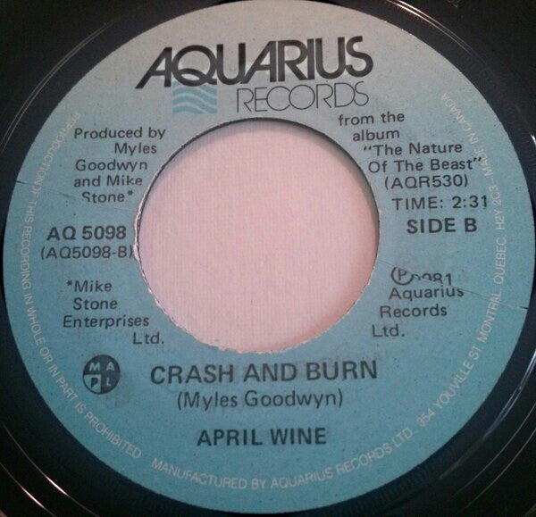April Wine : Sign Of The Gypsy Queen (7", Single)