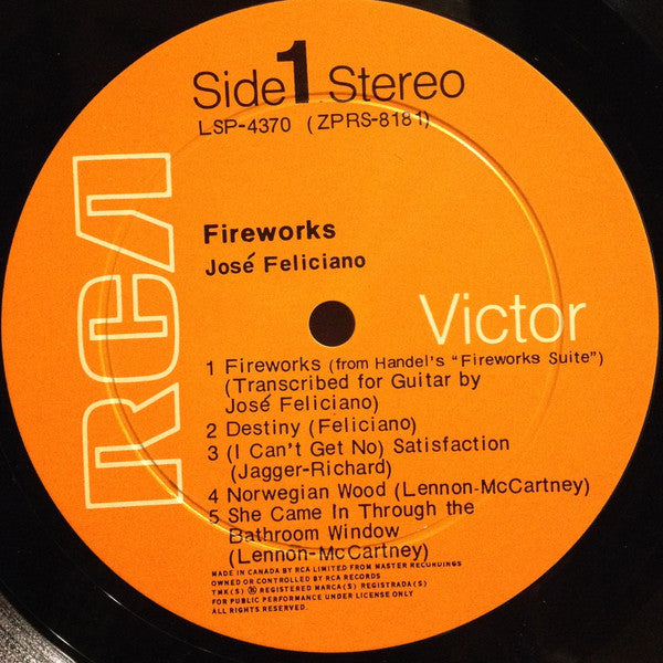José Feliciano : Fireworks (LP, Album)