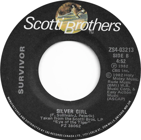 Survivor : American Heartbeat (7", Single)