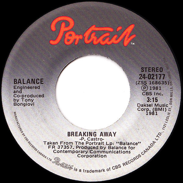 Balance (10) : Breaking Away (7", Single)