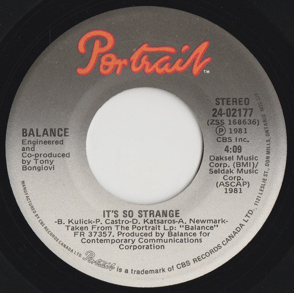 Balance (10) : Breaking Away (7", Single)
