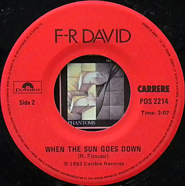 F-R David* : Words / When The Sun Goes Down (7")