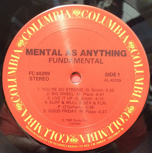 Mental As Anything : Fundamental (LP, Album)