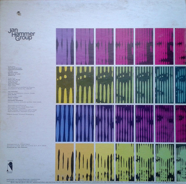Jan Hammer Group : Melodies (LP, Album)
