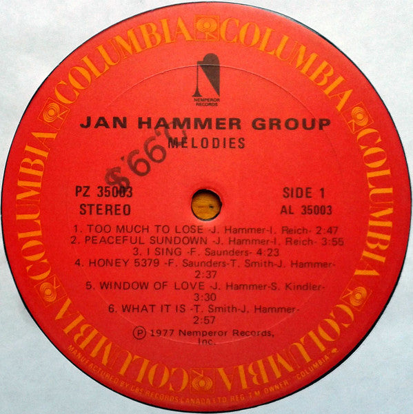 Jan Hammer Group : Melodies (LP, Album)
