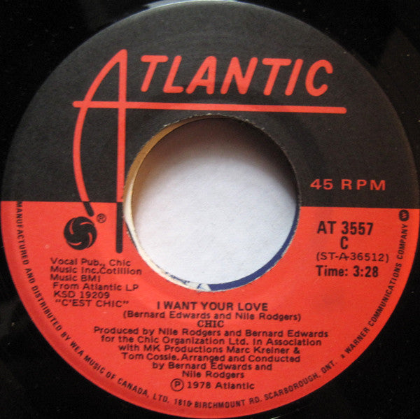 Chic : I Want Your Love / (Funny) Bone (7", Pic)