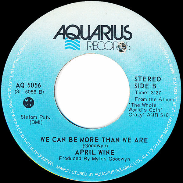 April Wine : Gimmie Love (7", Single)
