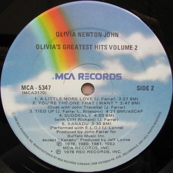 Olivia Newton-John : Olivia's Greatest Hits Vol. 2 (LP, Comp)