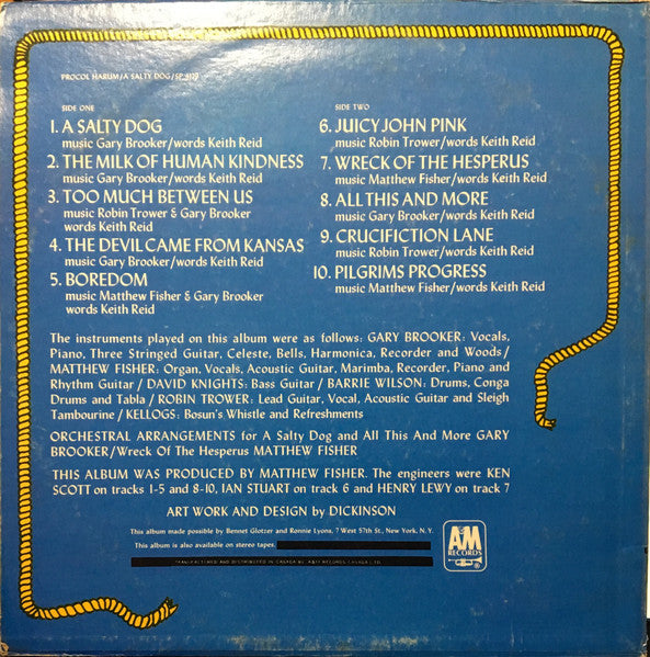 Procol Harum : A Salty Dog (LP, Album, RE)