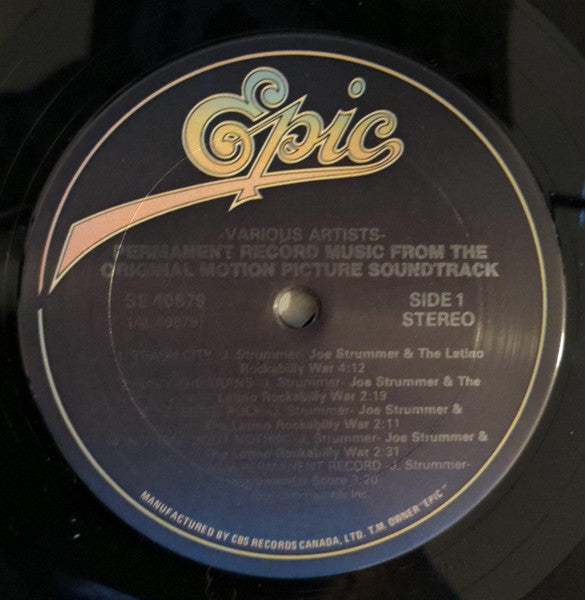 Various : Permanent Record (Music From The Original Motion Picture Soundtrack) (LP)