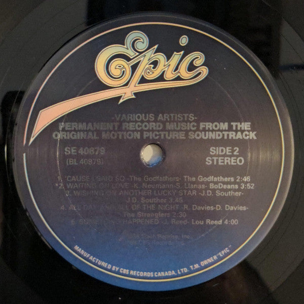 Various : Permanent Record (Music From The Original Motion Picture Soundtrack) (LP)