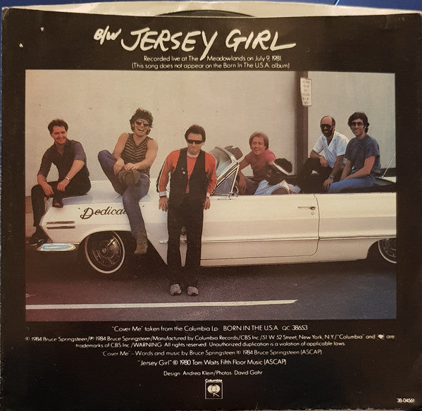 Bruce Springsteen : Cover Me / Jersey Girl (7", Single)