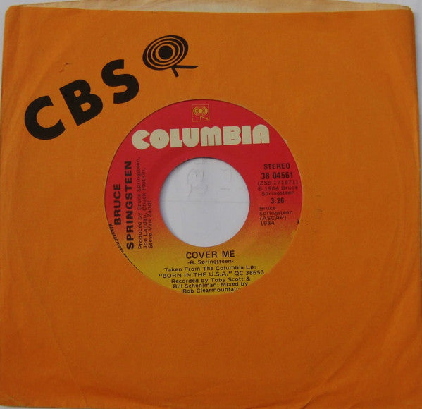 Bruce Springsteen : Cover Me / Jersey Girl (7", Single)