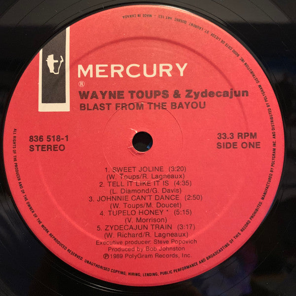 Wayne Toups & Zydecajun : Blast From The Bayou (LP, Album)