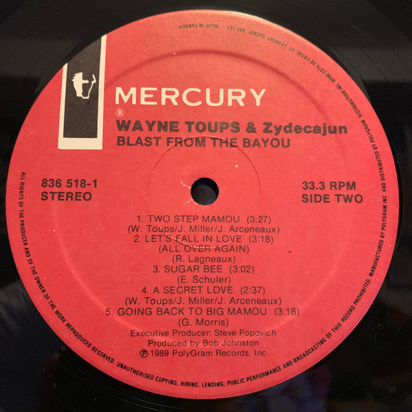 Wayne Toups & Zydecajun : Blast From The Bayou (LP, Album)