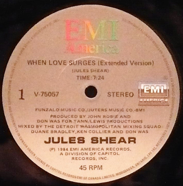 Jules Shear : When Love Surges (12")