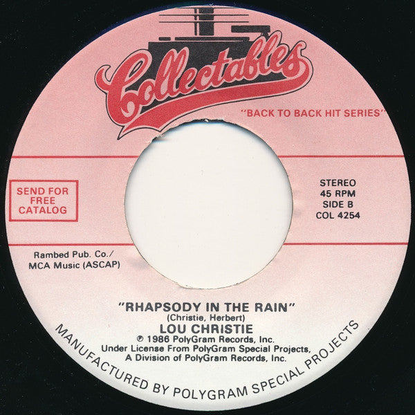 The Walker Brothers / Lou Christie : Make It Easy On Yourself / Rhapsody In The Rain (7")