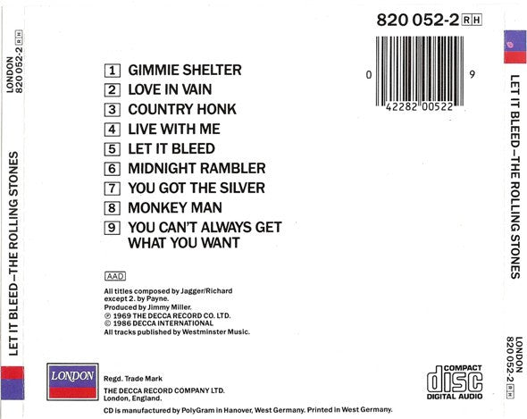 Rolling Stones* : Let It Bleed (CD, Album, RE)